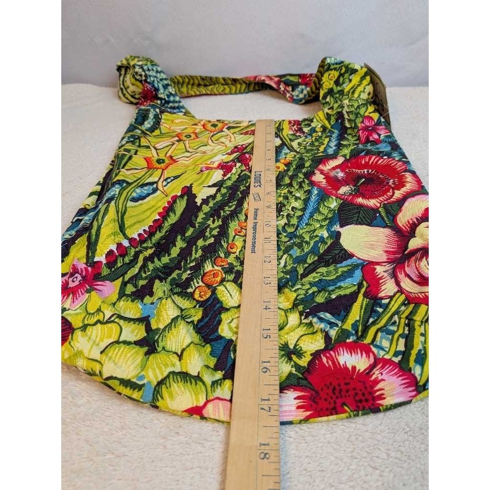 Green Girl Eco Tote Bag‎ Reusable Shopping Bag NWT Tropical Floral Print - Picture 7 of 9